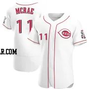 Hal Mcrae Men's Cincinnati Reds White Authentic Home Jersey