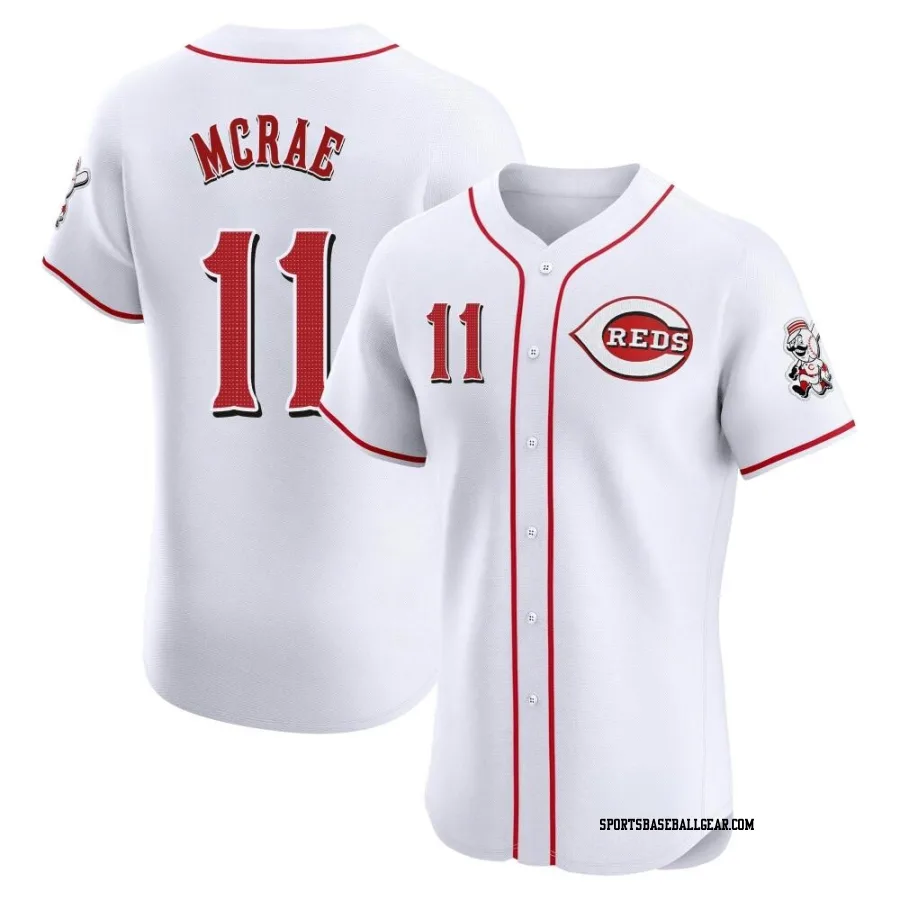 Hal Mcrae Men's Cincinnati Reds White Elite Home Jersey