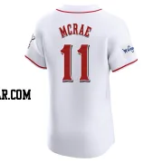 Hal Mcrae Men's Cincinnati Reds White Elite Home Patch Jersey