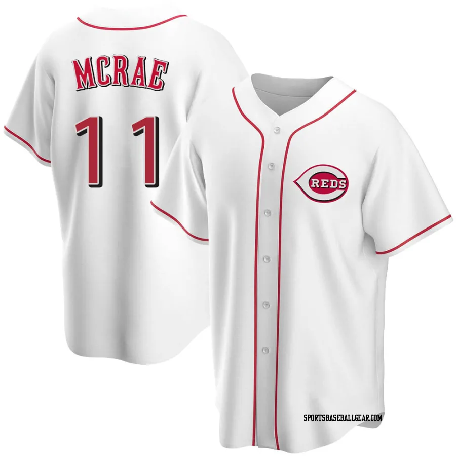 Hal Mcrae Men's Cincinnati Reds White Replica Home Jersey