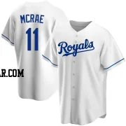 Hal Mcrae Men's Kansas City Royals White Replica Home Jersey