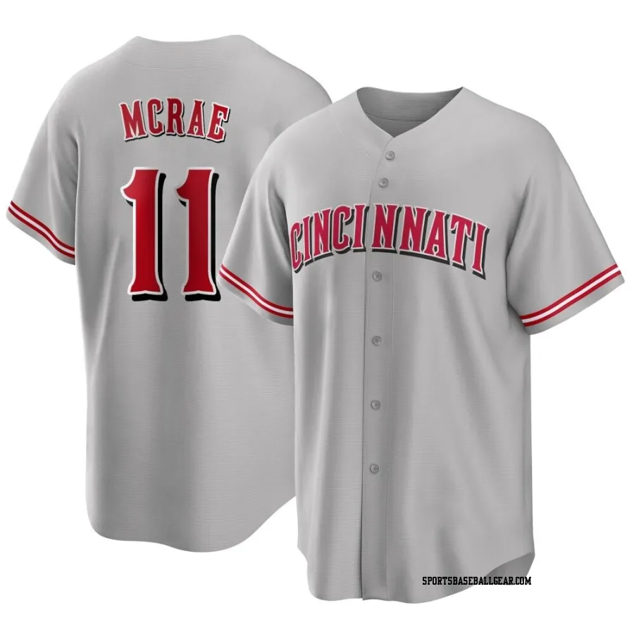 Hal Mcrae Youth Cincinnati Reds Gray Replica Road Jersey