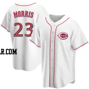 Hal Morris Men's Cincinnati Reds White Replica Home Jersey