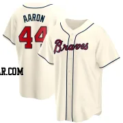 Hank Aaron Men's Atlanta Braves Cream Replica Alternate Jersey