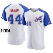 Hank Aaron Men's Atlanta Braves White Authentic 2023 City Connect Jersey