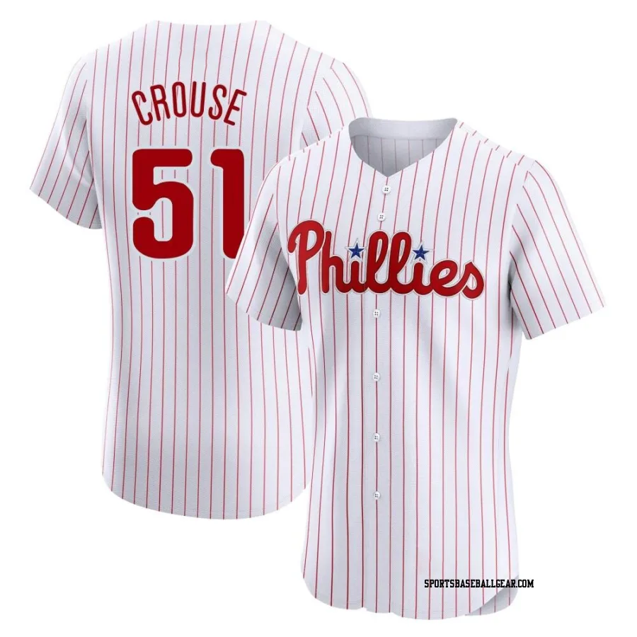 Hans Crouse Men's Philadelphia Phillies White Elite Home Jersey