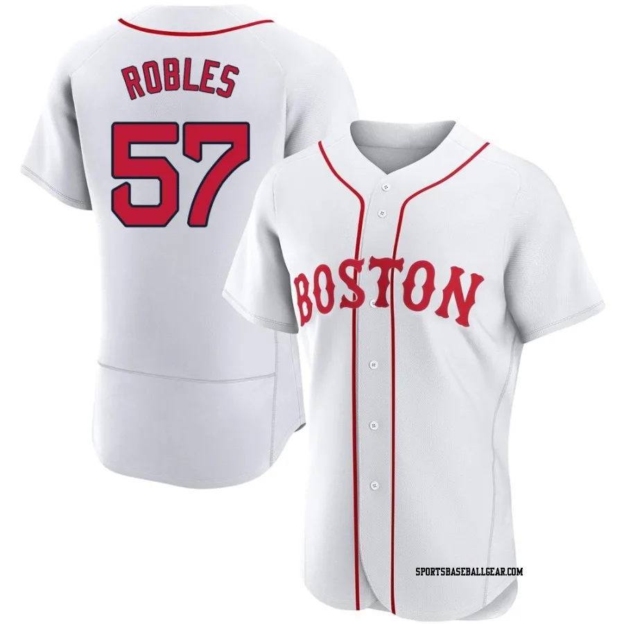 Hansel Robles Men's Boston Red Sox White Authentic 2021 Patriots' Day Jersey