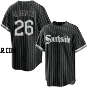 Hanser Alberto Men's Chicago White Sox Black Replica 2021 City Connect Jersey