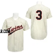 Harmon Killebrew Men's Minnesota Twins Cream/Black Replica Strip Throwback Jersey