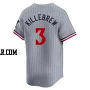 Harmon Killebrew Men's Minnesota Twins Gray Limited Road Jersey