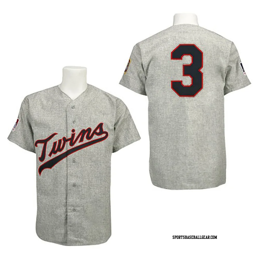 Harmon Killebrew Men's Minnesota Twins Grey Authentic 1969 Throwback Jersey