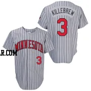 Harmon Killebrew Men's Minnesota Twins Grey Authentic 1987 Throwback Jersey