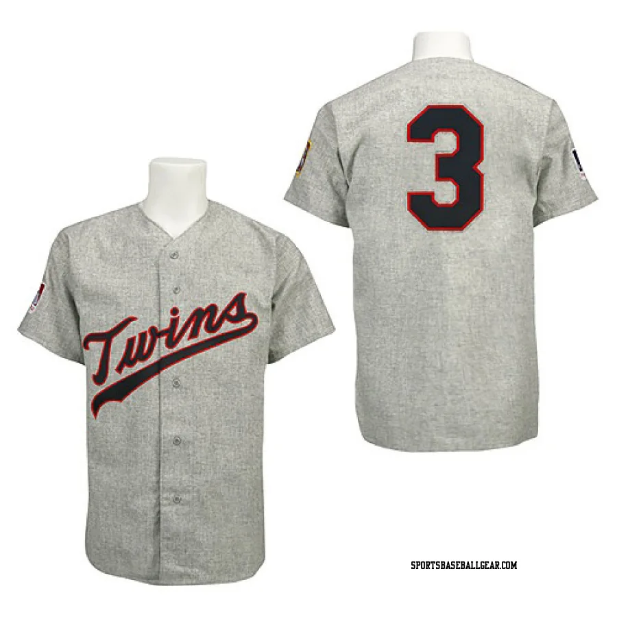 Harmon Killebrew Men's Minnesota Twins Grey Replica 1969 Throwback Jersey