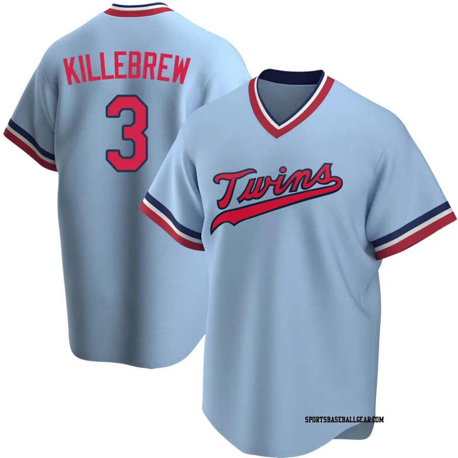 Harmon Killebrew Men's Minnesota Twins Light Blue Replica Road Cooperstown Collection Jersey