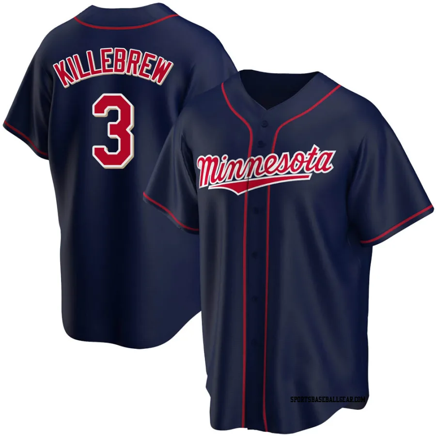 Harmon Killebrew Men's Minnesota Twins Navy Replica Alternate Team Jersey