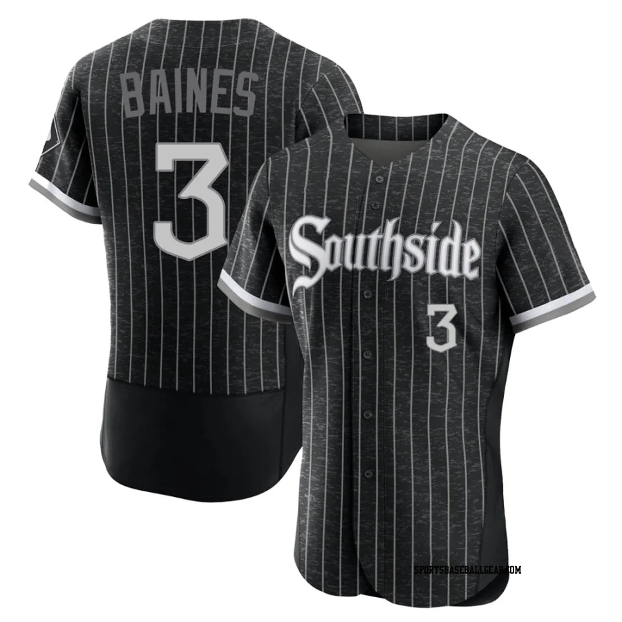 Harold Baines Men's Chicago White Sox Black Authentic 2021 City Connect Jersey