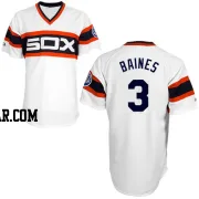 Harold Baines Men's Chicago White Sox White Authentic Throwback Jersey