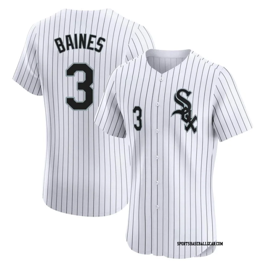 Harold Baines Men's Chicago White Sox White Elite Home Jersey