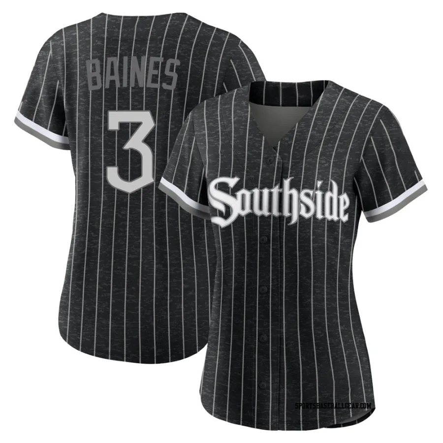 Harold Baines Women's Chicago White Sox Black Replica 2021 City Connect Jersey