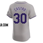 Harold Castro Men's Colorado Rockies Gray Elite Road Jersey