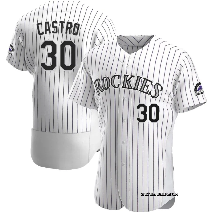 Harold Castro Men's Colorado Rockies White Authentic Home Jersey