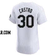 Harold Castro Men's Colorado Rockies White Elite Home Jersey