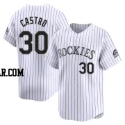 Harold Castro Men's Colorado Rockies White Limited Home Jersey