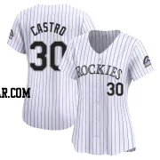 Harold Castro Women's Colorado Rockies White Limited Home Jersey