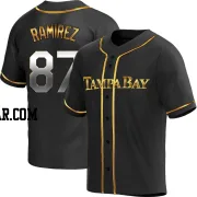 Harold Ramirez Youth Tampa Bay Rays Black Golden Replica Alternate Jersey