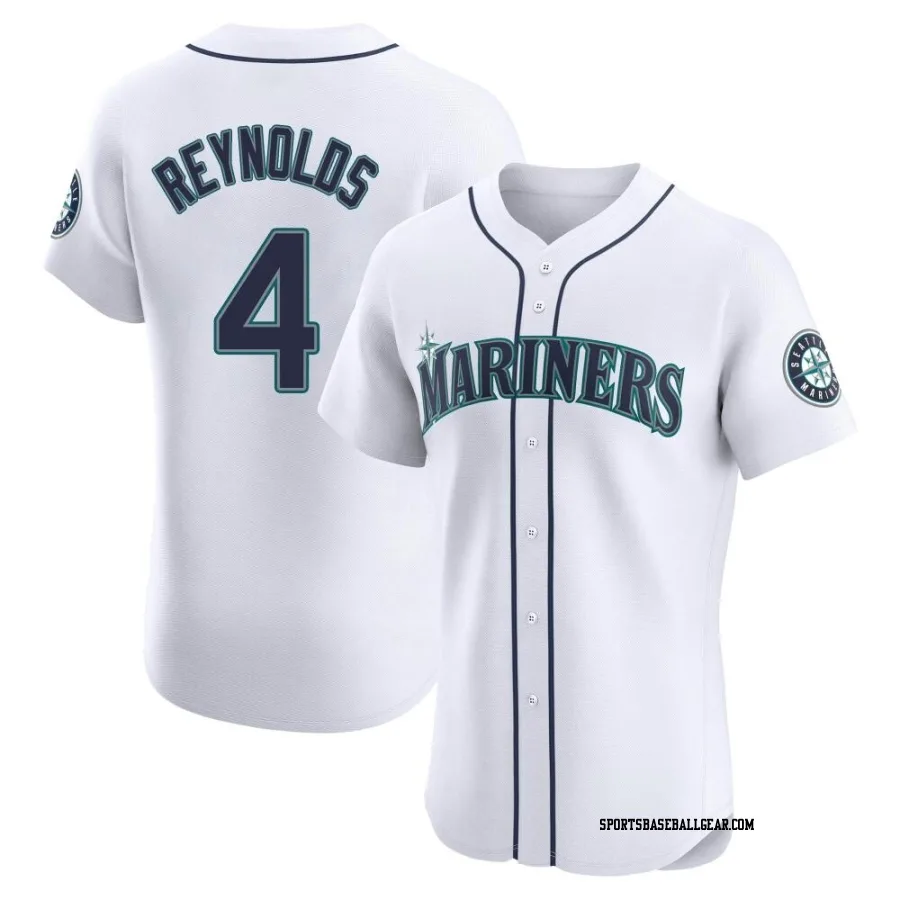 Harold Reynolds Men's Seattle Mariners White Elite Home Jersey