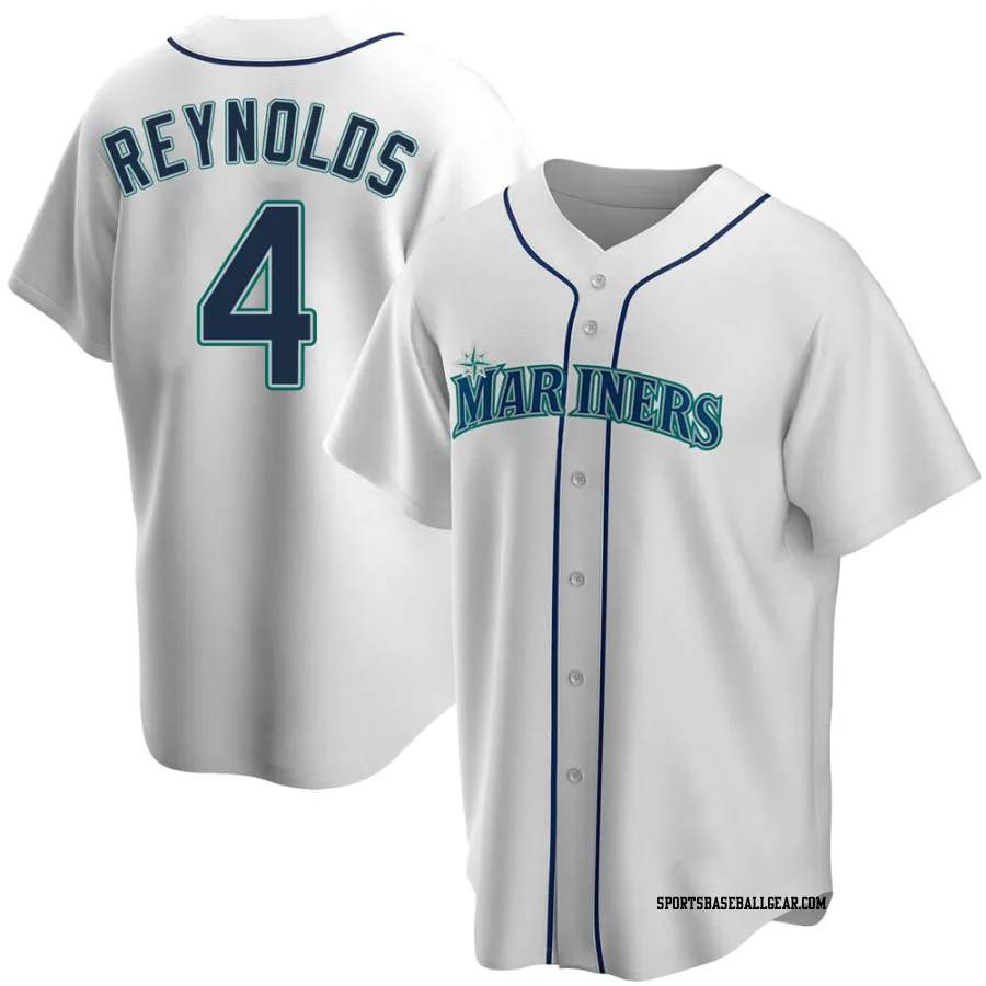 Harold Reynolds Men's Seattle Mariners White Replica Home Jersey