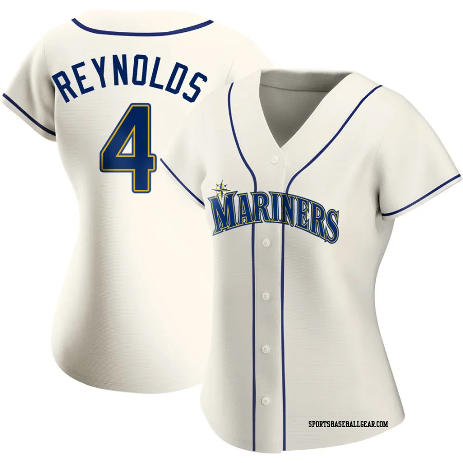 Harold Reynolds Women's Seattle Mariners Cream Authentic Alternate Jersey