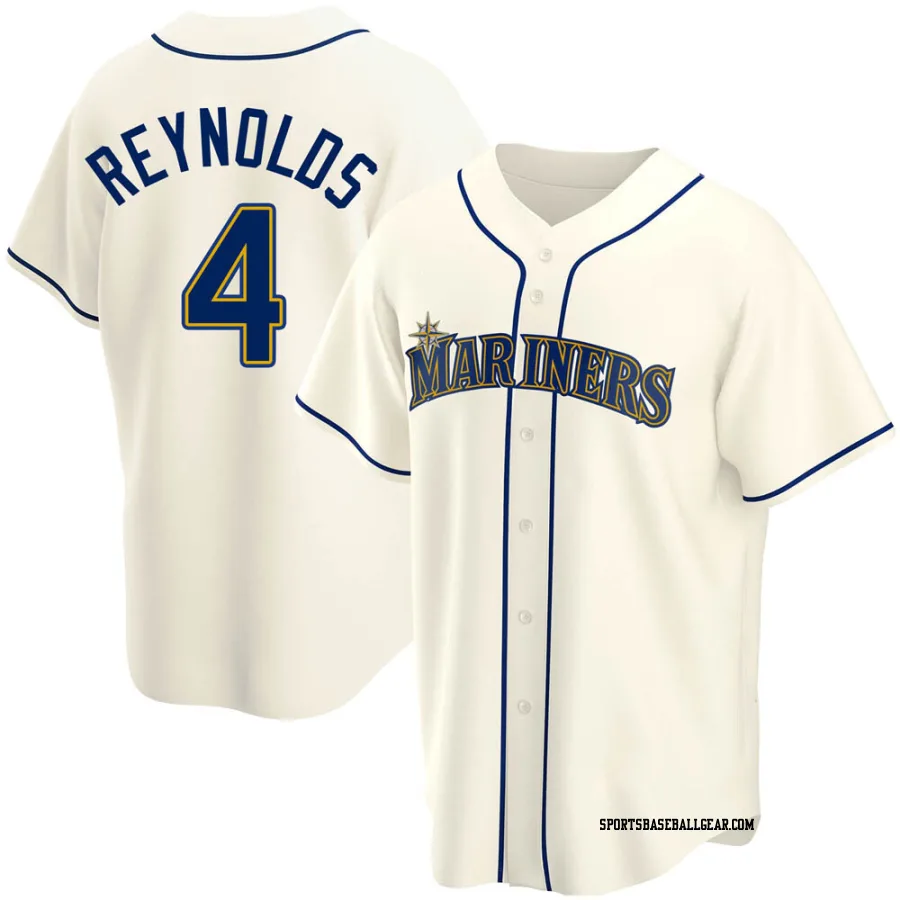 Harold Reynolds Youth Seattle Mariners Cream Replica Alternate Jersey