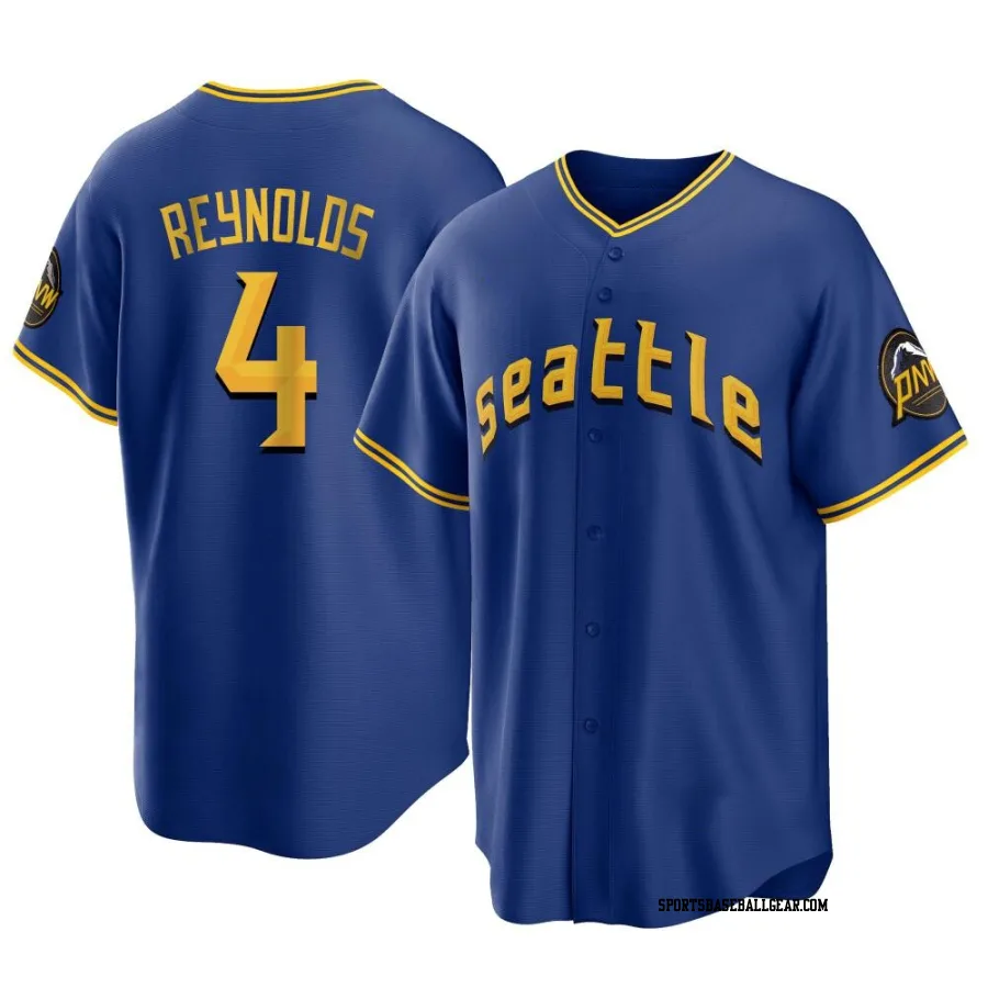 Harold Reynolds Youth Seattle Mariners Royal Replica 2023 City Connect Jersey