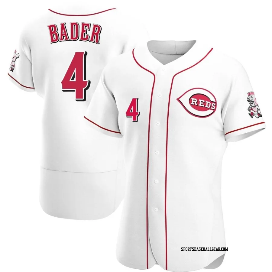 Harrison Bader Men's Cincinnati Reds White Authentic Home Jersey