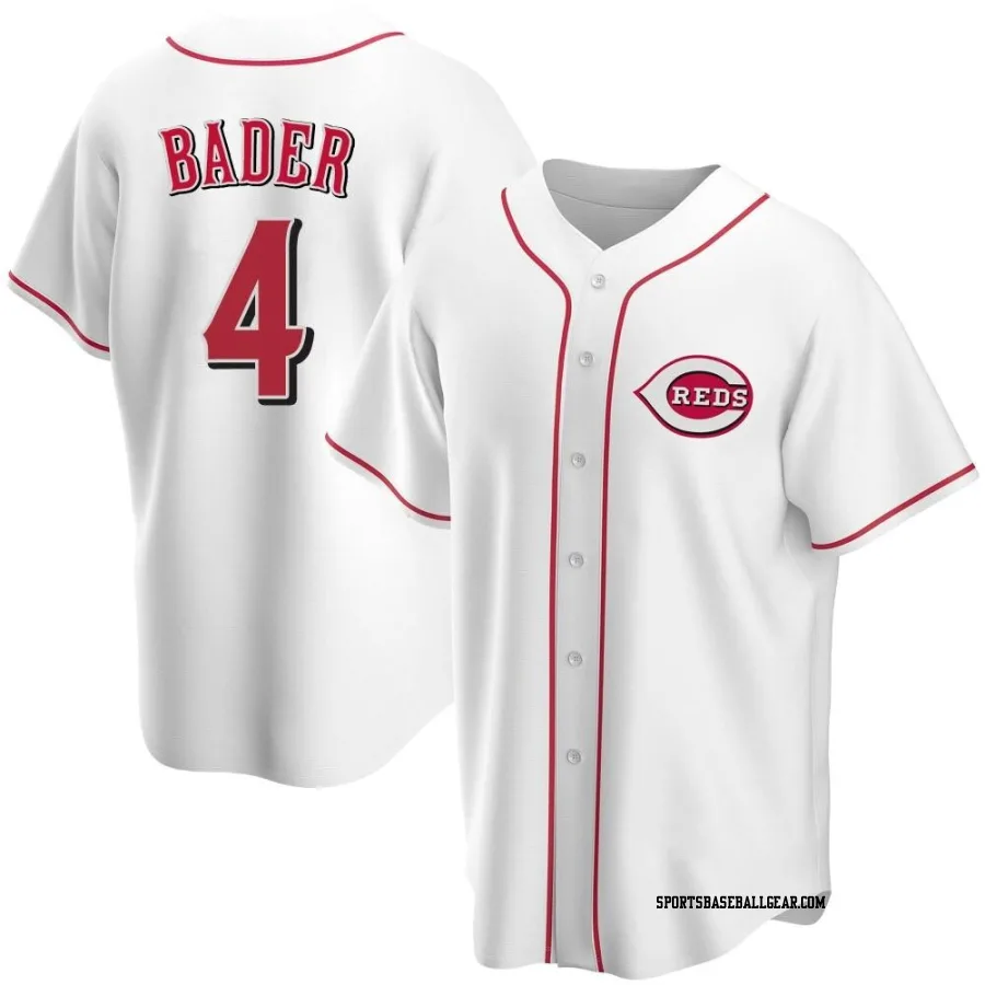 Harrison Bader Men's Cincinnati Reds White Replica Home Jersey