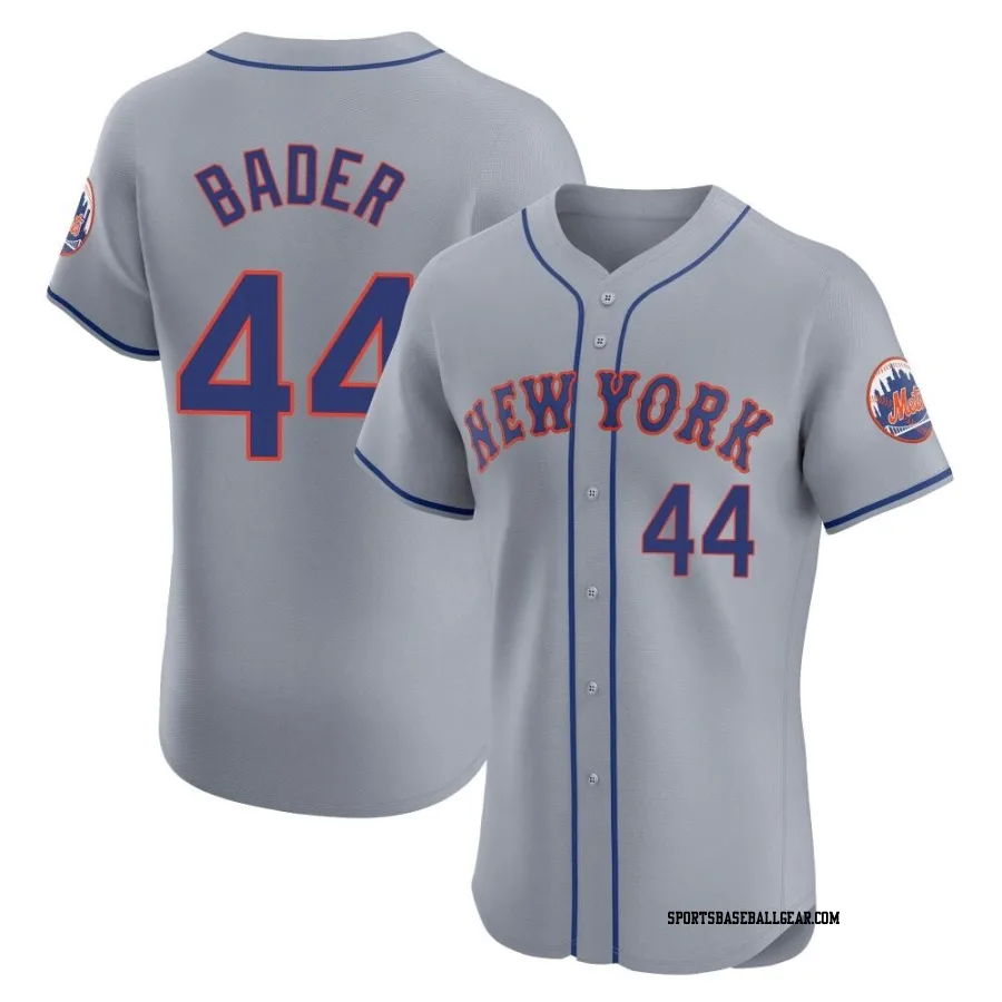 Harrison Bader Men's New York Mets Gray Elite Road Jersey