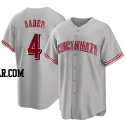 Harrison Bader Youth Cincinnati Reds Gray Replica Road Jersey