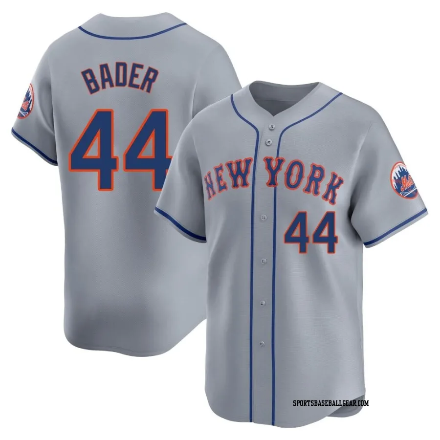 Harrison Bader Youth New York Mets Gray Limited Away Jersey