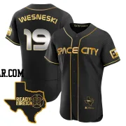 Hayden Wesneski Men's Houston Astros Black/Gold Authentic 2023 Space City Ready 2 Reign Flex Base Jersey