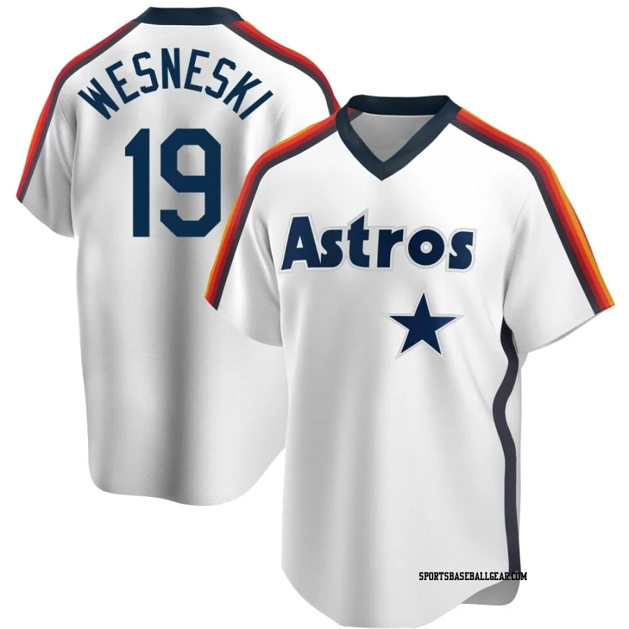 Hayden Wesneski Men's Houston Astros White Replica Home Cooperstown Collection Team Jersey