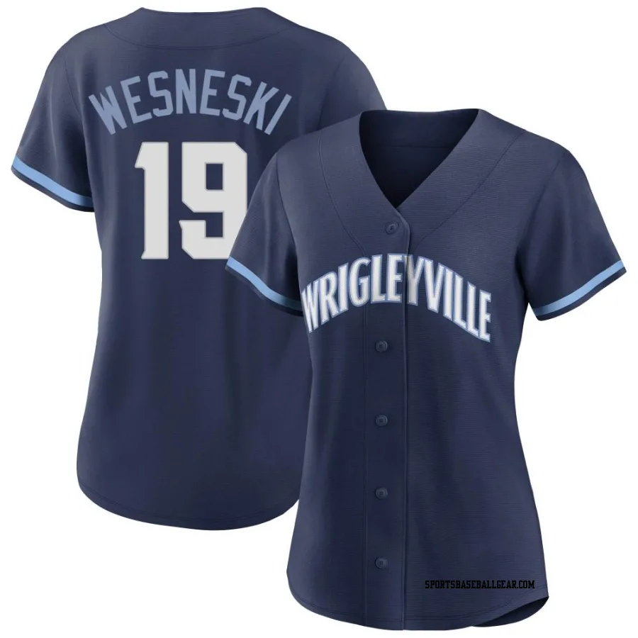 Hayden Wesneski Women's Chicago Cubs Navy Authentic 2021 City Connect Jersey