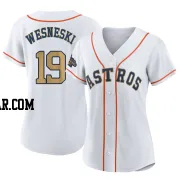 Hayden Wesneski Women's Houston Astros Gold Replica White 2023 Collection Jersey