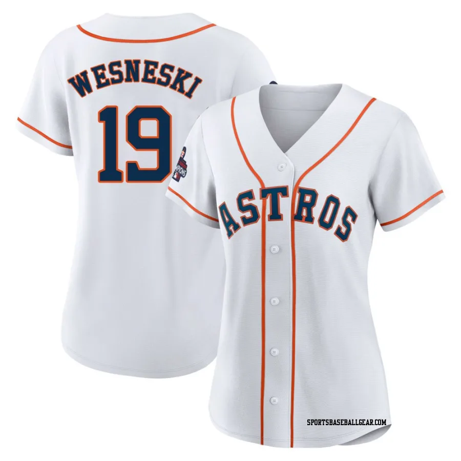 Hayden Wesneski Women's Houston Astros White Authentic 2022 World Series Champions Home Jersey