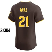 Heath Bell Men's San Diego Padres Brown Elite Road Vapor Premier Jersey