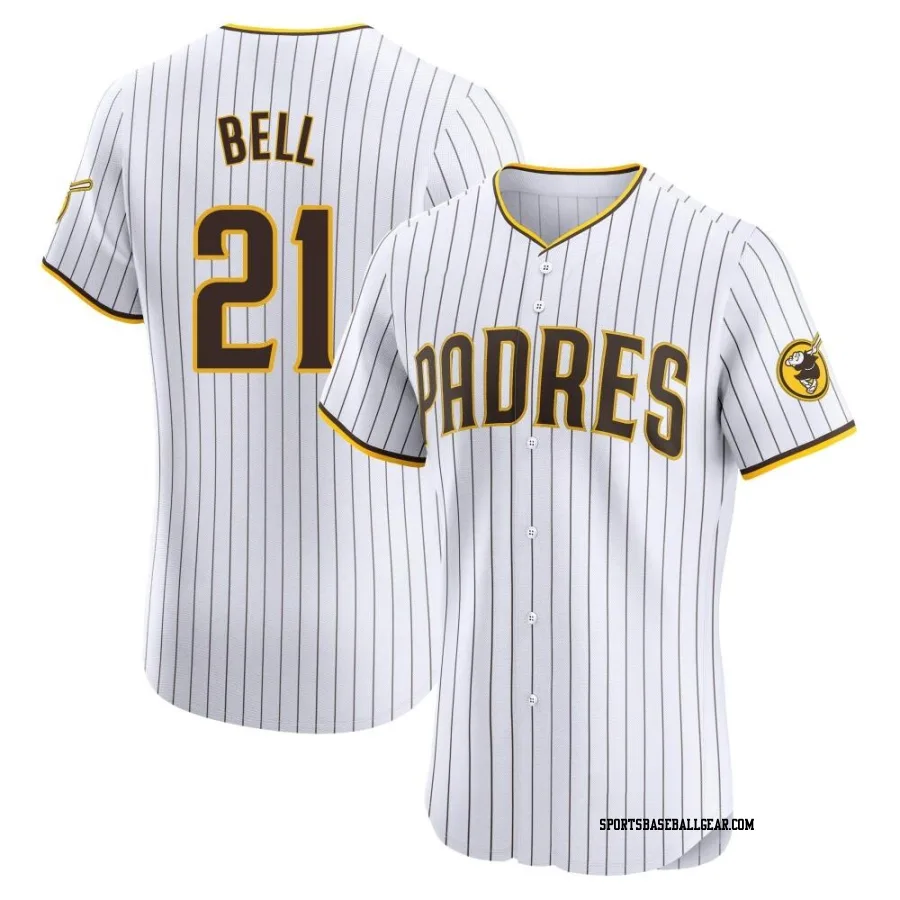 Heath Bell Men's San Diego Padres White Elite Home Jersey