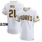 Heath Bell Men's San Diego Padres White Elite Home Patch Jersey