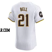 Heath Bell Men's San Diego Padres White Elite Home Patch Jersey