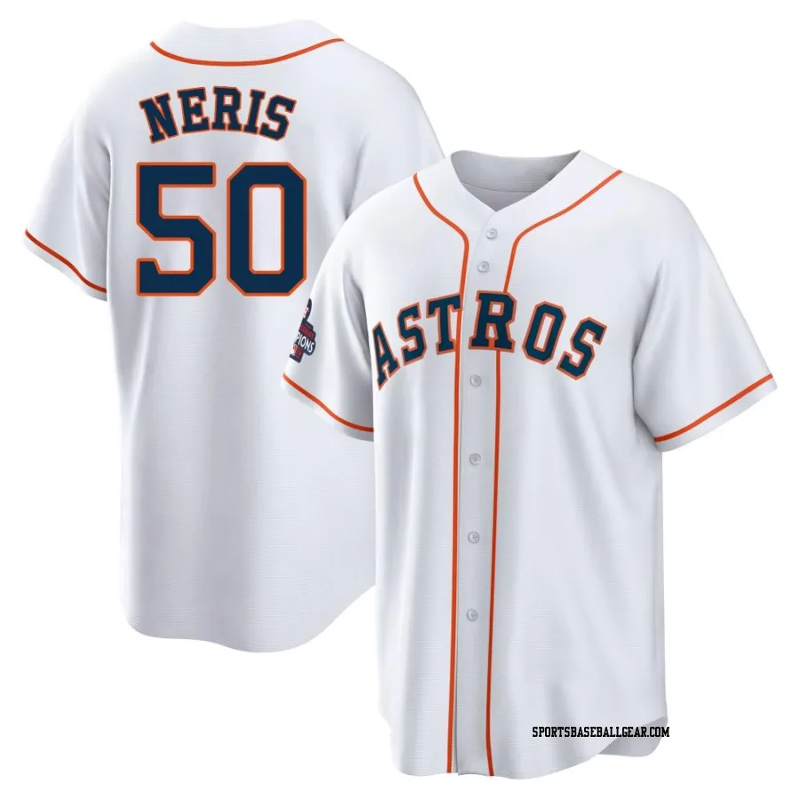 Hector Neris Men's Houston Astros White Replica 2022 World Series Champions Home Jersey