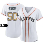 Hector Neris Women's Houston Astros Gold Authentic White 2023 Collection Jersey